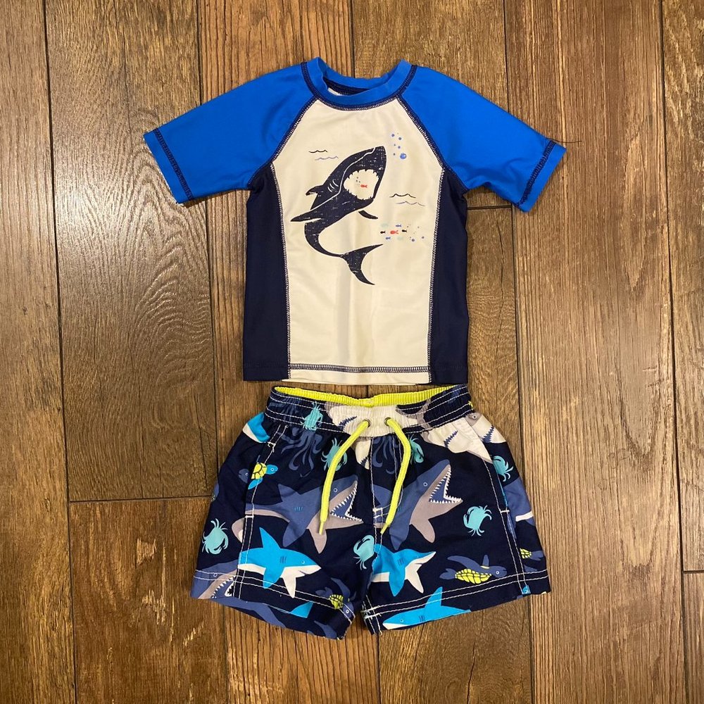 12-18M Shark Swim Suit Set